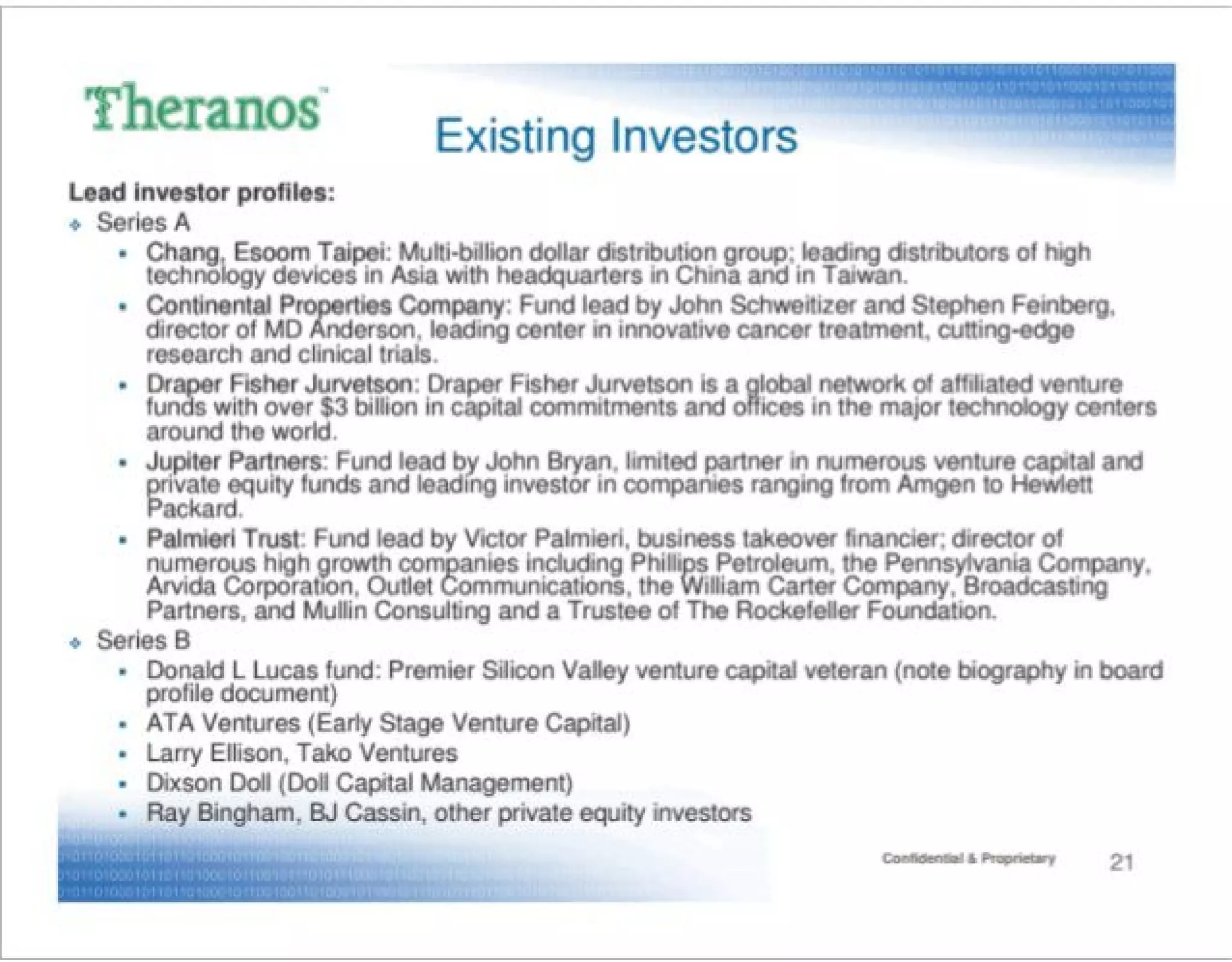 Theranos pitch deck slide 21