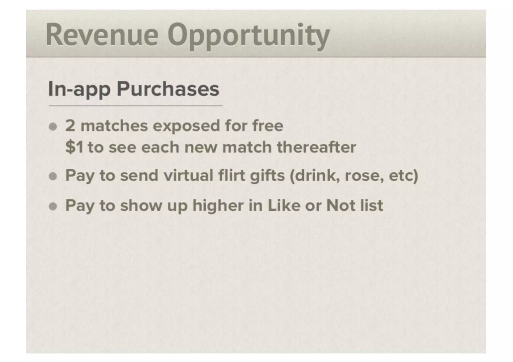 Tinder pitch deck slide 10