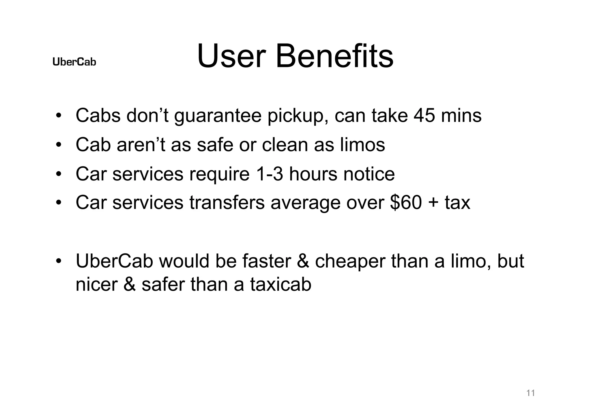 Uber pitch deck slide 11