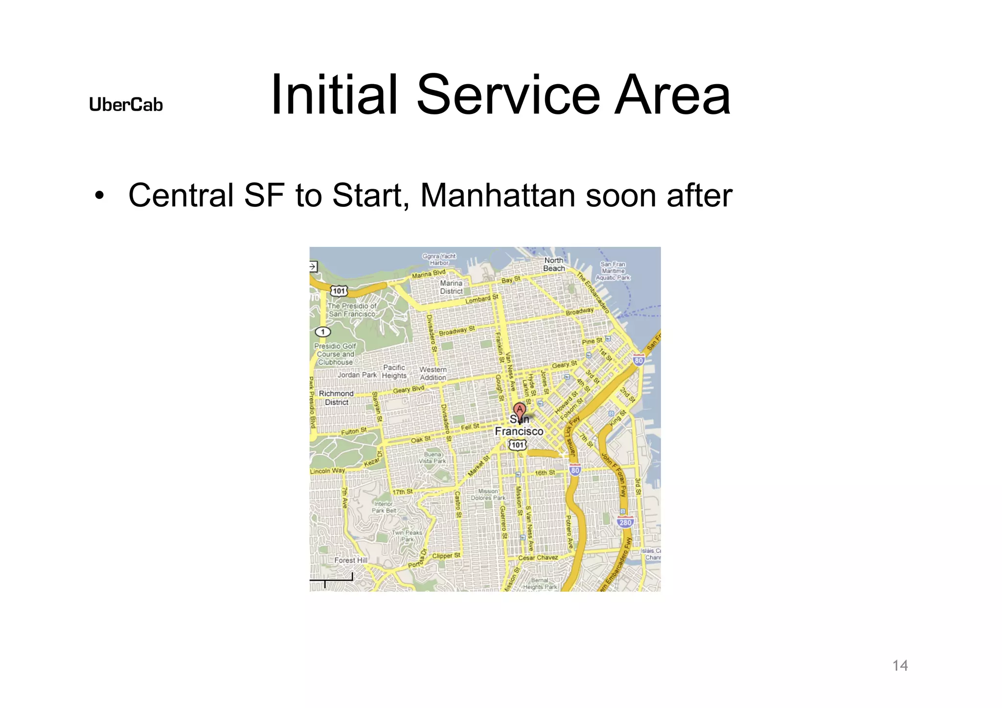 Uber pitch deck slide 14