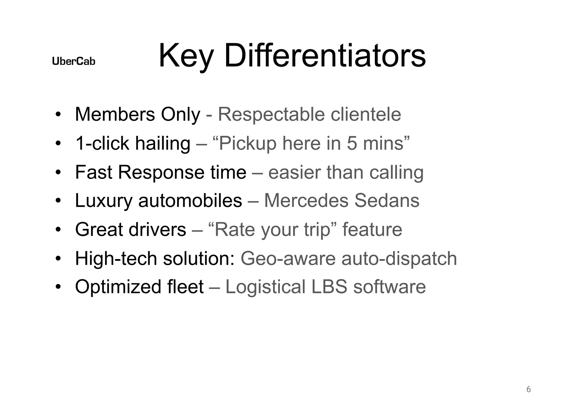 Uber pitch deck slide 6