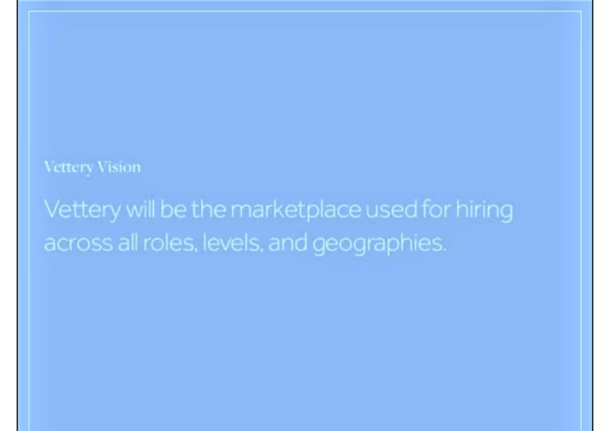 Vettery pitch deck slide 2