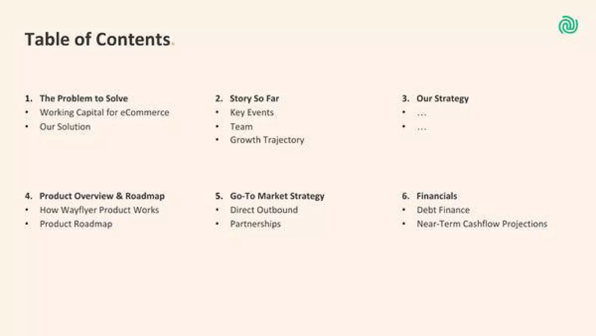 Wayflyer pitch deck slide 2