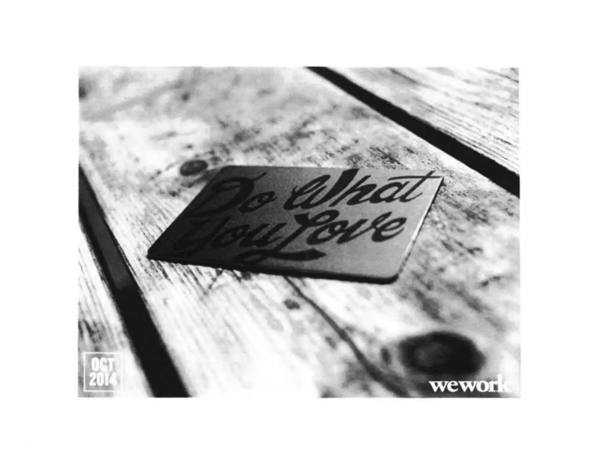 WeWork pitch deck slide 1