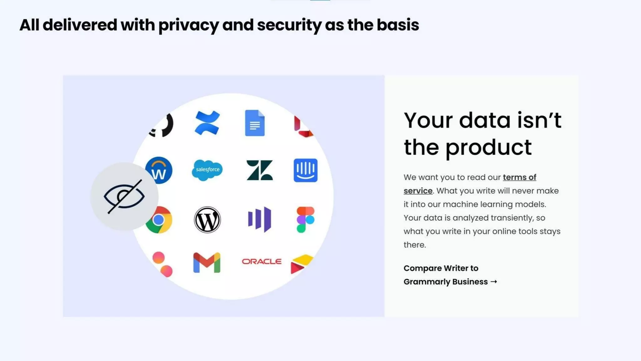 Writer pitch deck - Trust & Security: Positioning data privacy as a differentiator